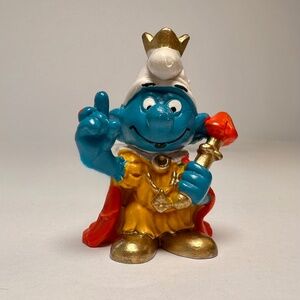 Vintage King Smurf Figurine 👑 | Made in Portugal